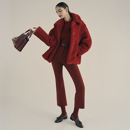 Wool and alpaca jacquard cardigan, camel | Max Mara